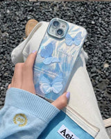 Luminous Blue Butterfly iPhone Case - CREAMCY