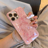 Luxurious Blush Pink Cross - Embroidered iPhone Case - CREAMCY