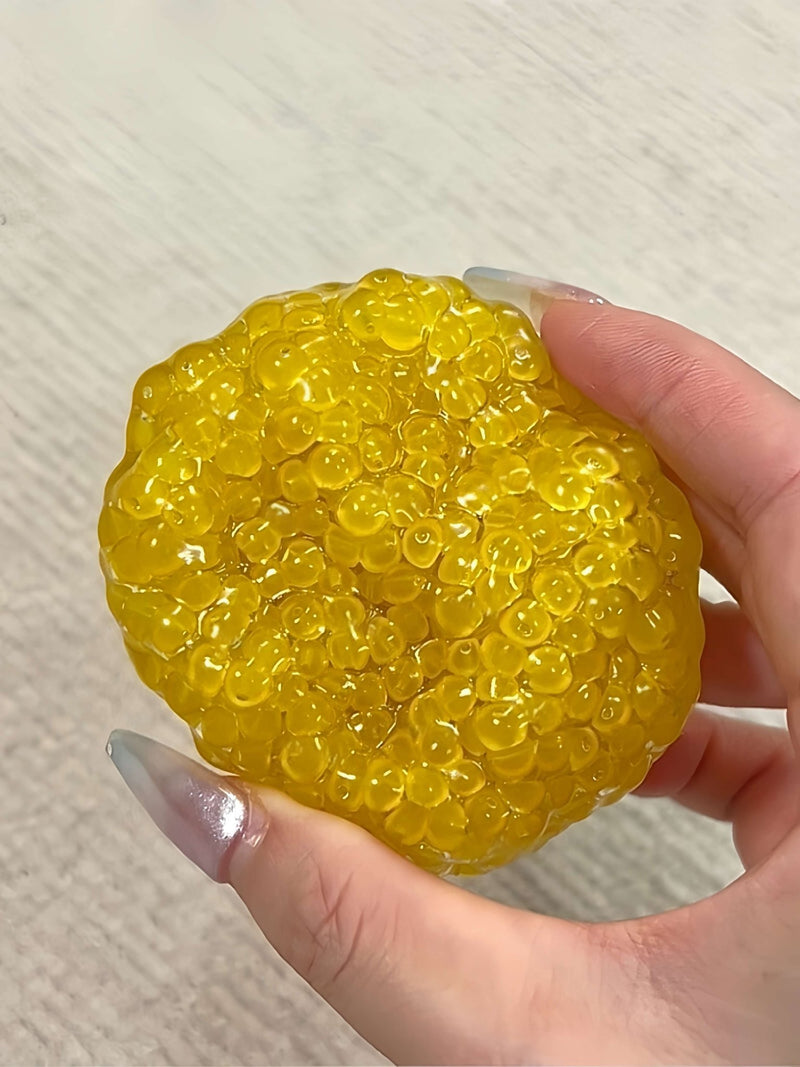 Pearl Squishy Ball – Handmade Stress Relief Toy (Ages All) | Aurora Pearl Dust & Frosted Ice 011 - CREAMCY