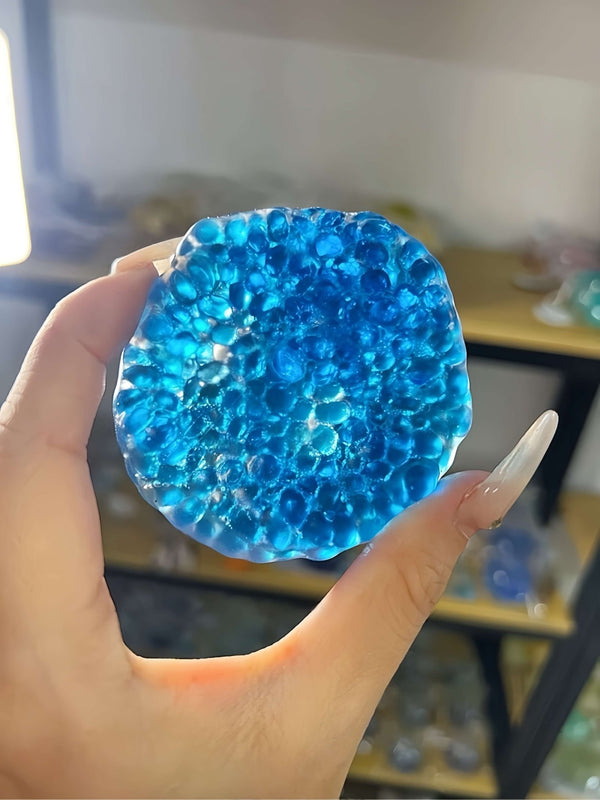 Pearl Squishy Ball – Handmade Stress Relief Toy (Ages All) | Aurora Pearl Dust & Frosted Ice 011 - CREAMCY