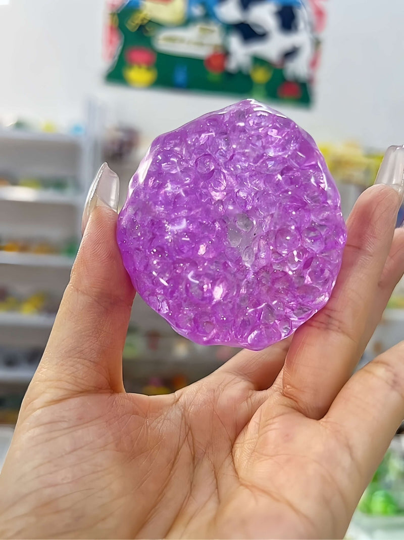 Pearl Squishy Ball – Handmade Stress Relief Toy (Ages All) | Aurora Pearl Dust & Frosted Ice 011 - CREAMCY