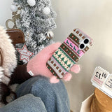 Pink - Brown Christmas Sweater iPhone Case - CREAMCY