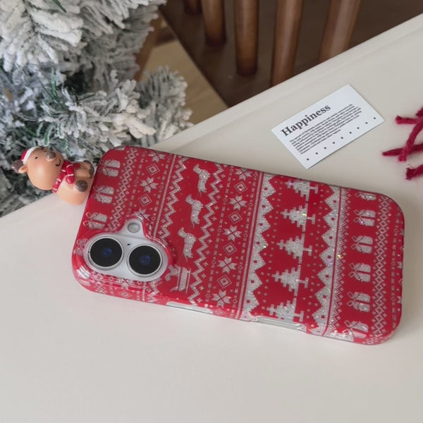 Red Sweater Christmas Vibe iPhone Case