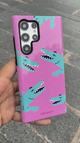 Cute Crocodile Pattern iPhone Case