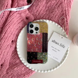 Retro Mosaic Floral Pattern iPhone Case