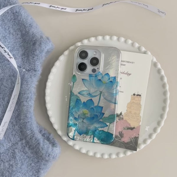 Blue Lotus Serenity iPhone Case