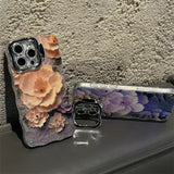 Purple Aura Bloom Floral iPhone Case - CREAMCY