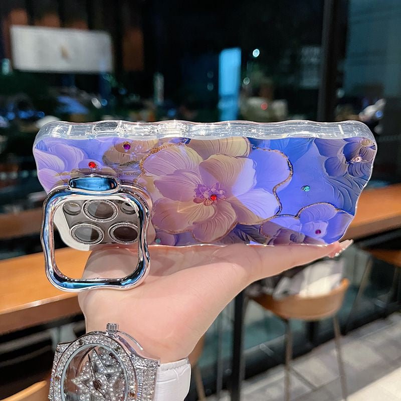 Purple Aura Bloom Floral iPhone Case - CREAMCY