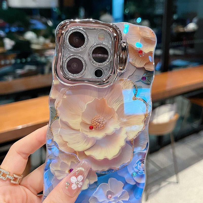 Purple Aura Bloom Floral iPhone Case - CREAMCY