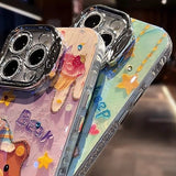 Purple Baby Bear Oil Painting iPhone Case - CREAMCY
