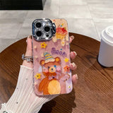 Purple Baby Bear Oil Painting iPhone Case - CREAMCY