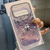 Purple Stardust Butterfly Dream iPhone Case - CREAMCY