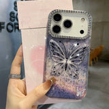 Purple Stardust Butterfly Dream iPhone Case - CREAMCY