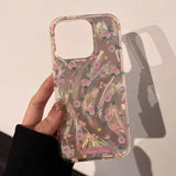 Radiant Pink Floral Laser iPhone Case - CREAMCY