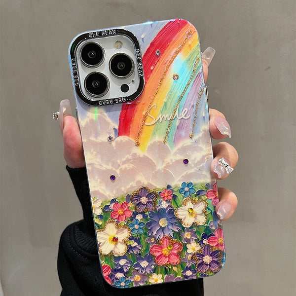 Rainbow Floral iPhone Case - Creamcy.com CREAMCY Rainbow Floral iPhone Case - Creamcy.com CREAMCY