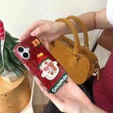 Red Checkered Santa iPhone Case - CREAMCY