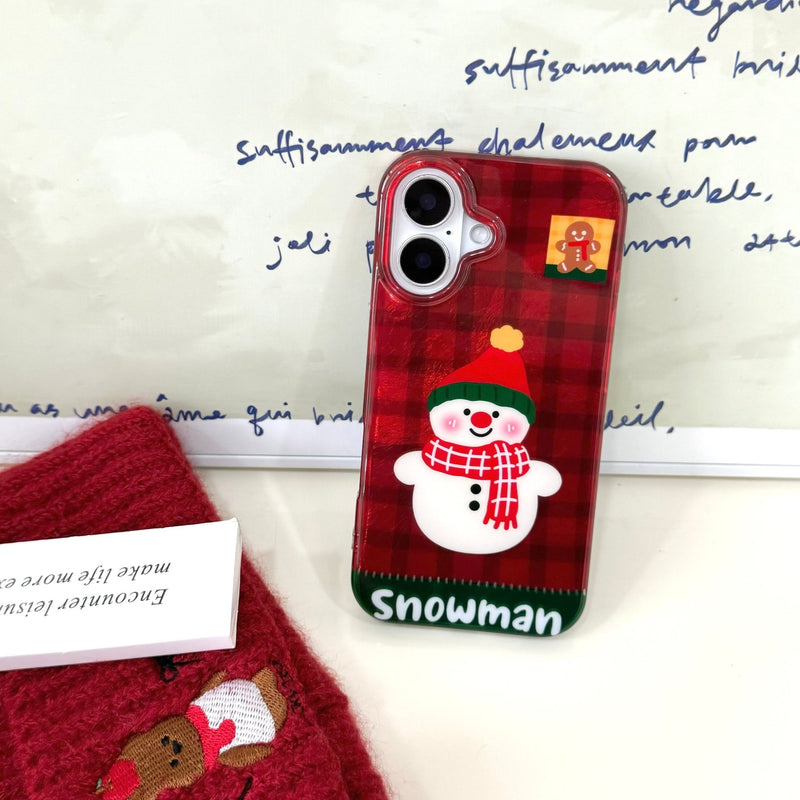 Red Checkered Santa iPhone Case - CREAMCY