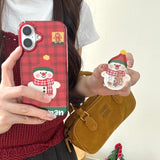 Red Checkered Santa iPhone Case - CREAMCY