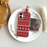 Red Sweater Christmas Vibe iPhone Case - CREAMCY