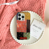 Retro Mosaic Floral Pattern iPhone Case - CREAMCY