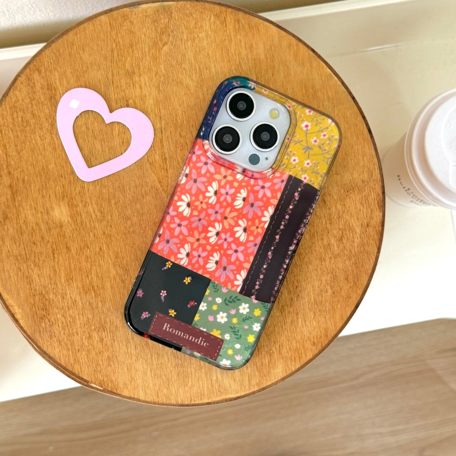Retro Mosaic Floral Pattern iPhone Case