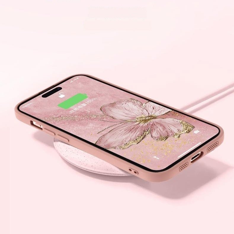 Retro Oil Painting Gold Leaf Butterfly iPhone Case - CREAMCY