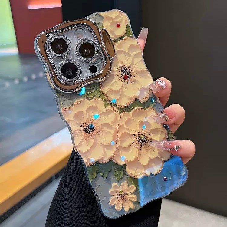 Retro Oil Painting Spring Peony iPhone Case - CREAMCY