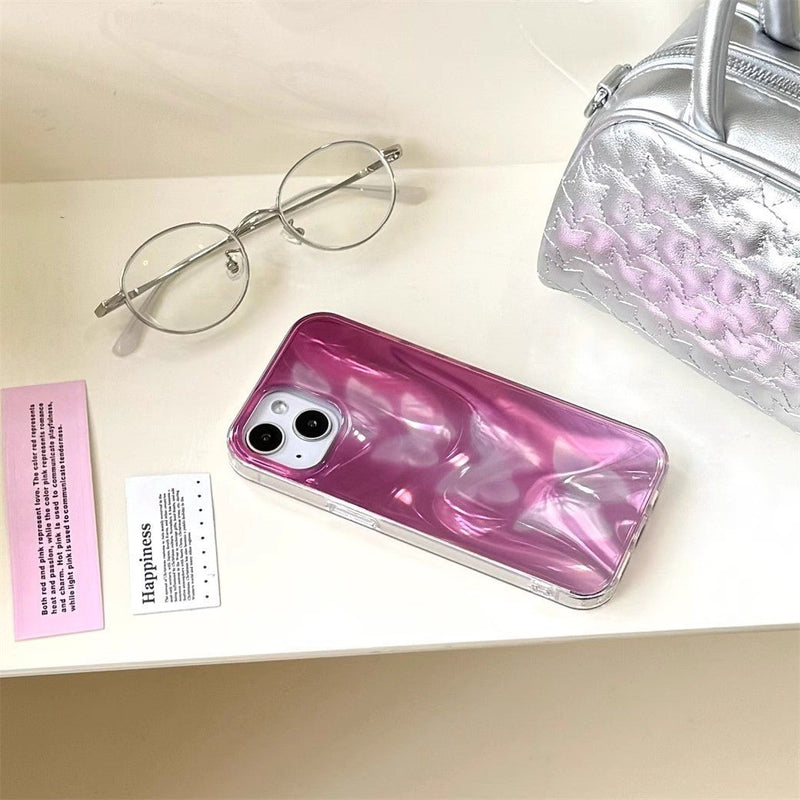 Rose Pink Fade Butterfly iPhone Case - CREAMCY