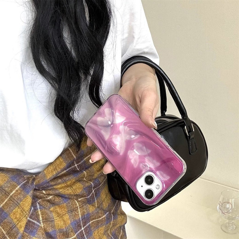 Rose Pink Fade Butterfly iPhone Case - CREAMCY