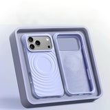 Sculpted Wavy Ripple Textured Aesthetic Shockproof iPhone Case - CREAMCY