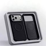 Sculpted Wavy Ripple Textured Aesthetic Shockproof iPhone Case - CREAMCY
