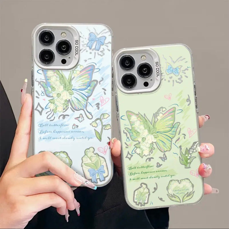 Spring Breeze Butterfly iPhone Case - CREAMCY