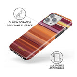 Sunset Gradient Stripe iPhone Case - CREAMCY