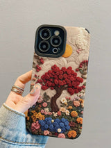 Vintage Garden Landscape Textured iPhone Case - CREAMCY
