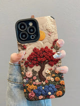 Vintage Garden Landscape Textured iPhone Case - CREAMCY