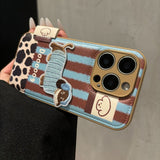 Whimsical Embroidered Dachshund iPhone Case - CREAMCY