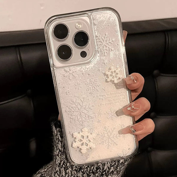 Winter Snowfall Star Sand Case iPhone Case - CREAMCY
