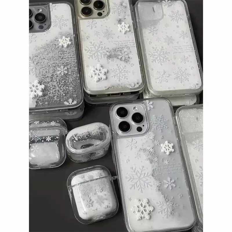 Winter Snowfall Star Sand Case iPhone Case - CREAMCY