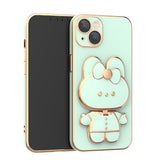 3D Hello Bunny Electroplating iPhone Case - Creamcy Cases