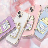 3D Moving Glitter Perfume Bottle iPhone Case - Creamcy Cases