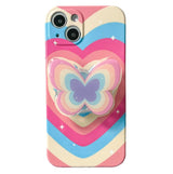 3D Rainbow Butterfly Love iPhone Case - Creamcy Cases