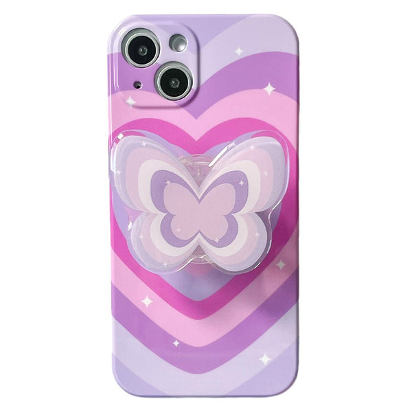 Lovecases White Stars & Moons Glitter Case - For iPhone 15 Pro