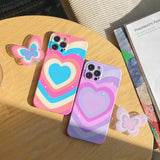 3D Rainbow Butterfly Love iPhone Case - Creamcy Cases