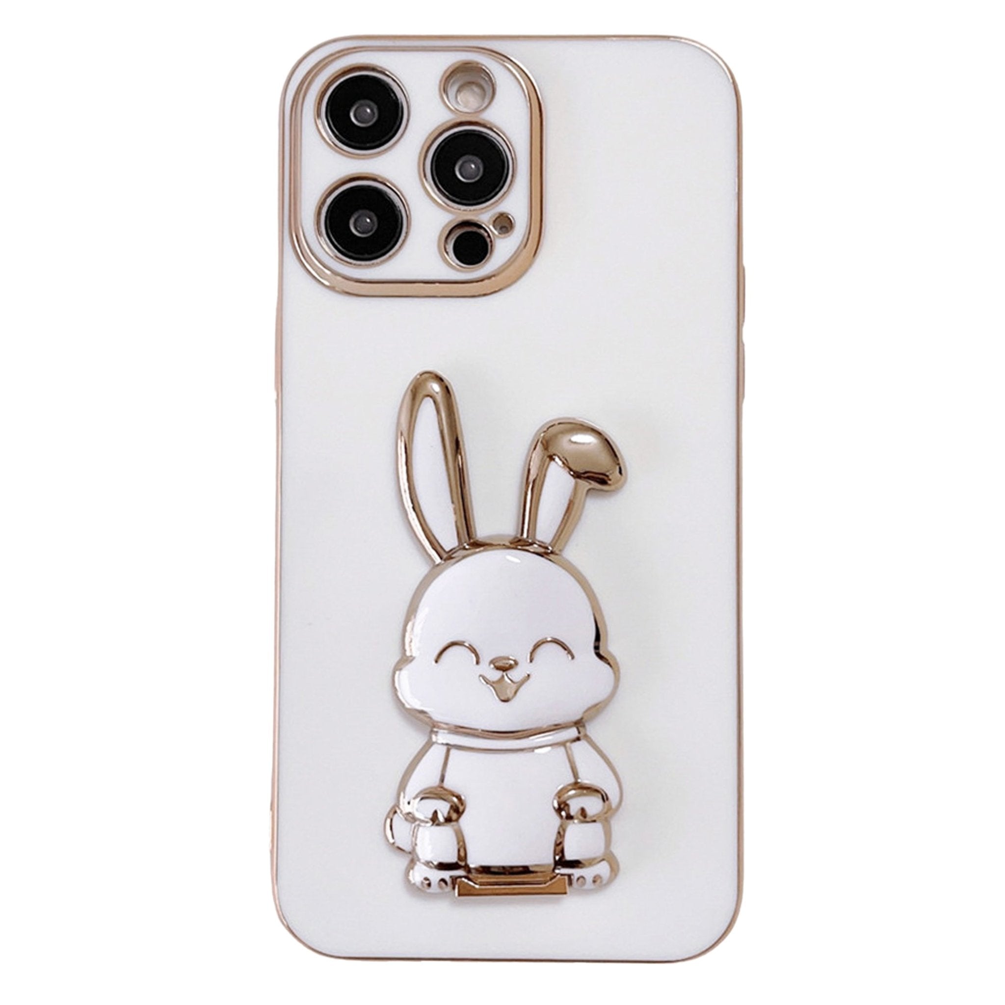 Cute Smiley 3D Bunny iPhone Case (iPhone 14 to iPhone 11 series ...