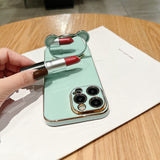 3D Winnie Bear Electroplating iPhone Case - Creamcy Cases