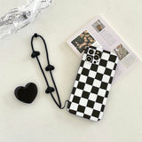 Black White Checkers iPhone Case - Creamcy Cases