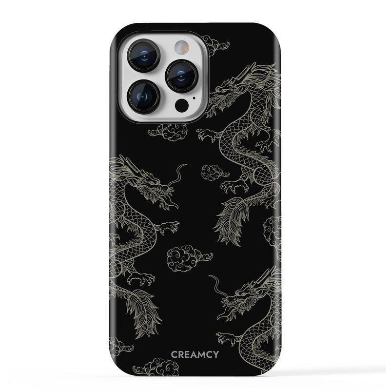 Black and Gold Dragon iPhone Case - Creamcy Cases