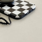 Black White Checkers iPhone Case - CREAMCY
