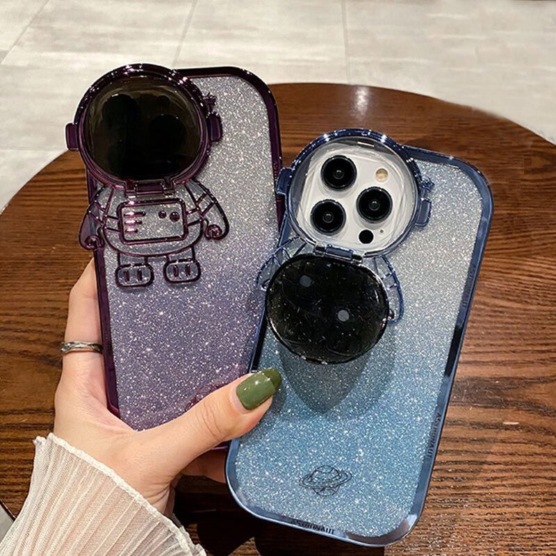 Luxury Bling Bling Astronaut Spaceman iPhone Case - Creamcy.com – CREAMCY