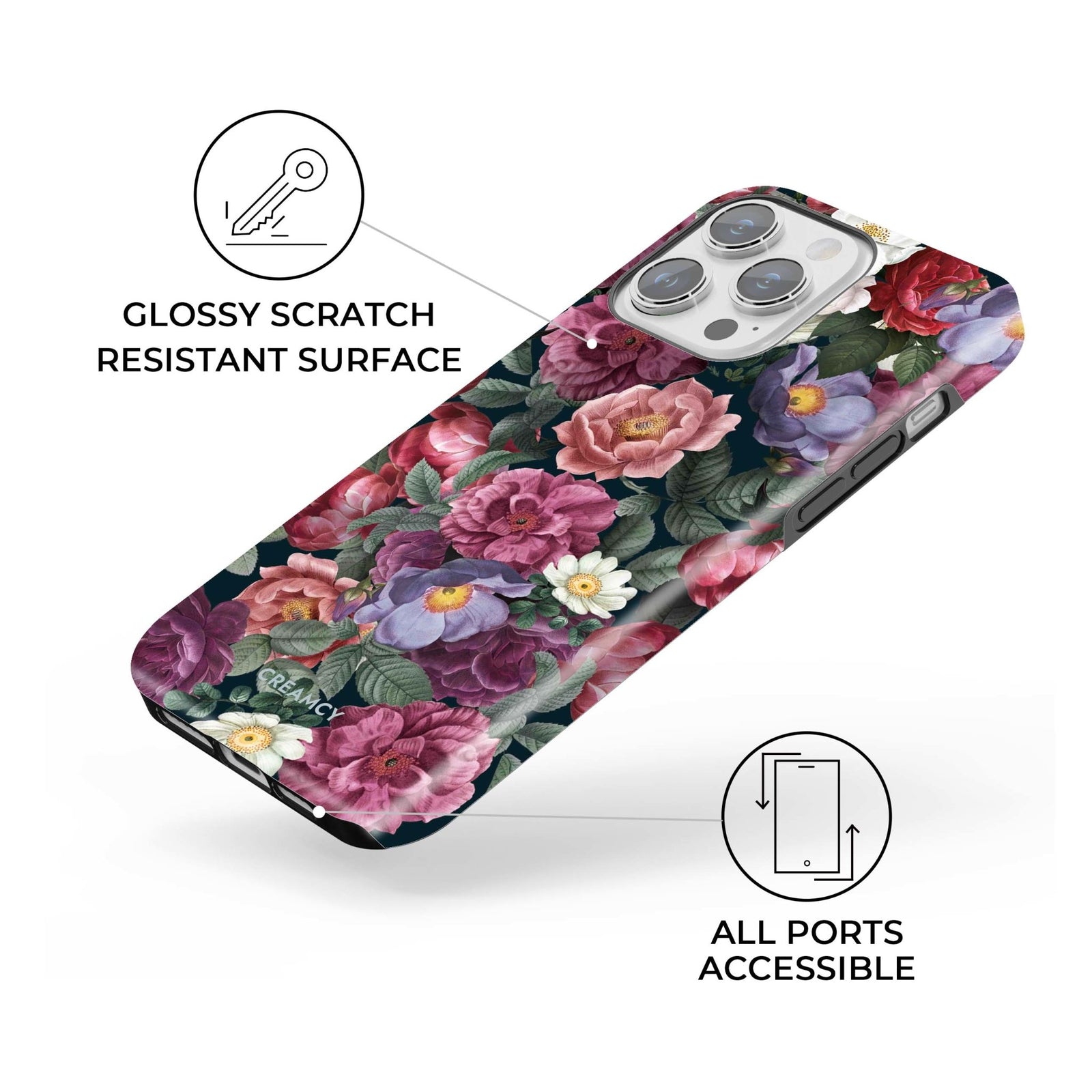 BURGA iPhone15 pro ケース　Bloomy garden Bloomy Garden - Vintage iPhone 15 Case | BURGA